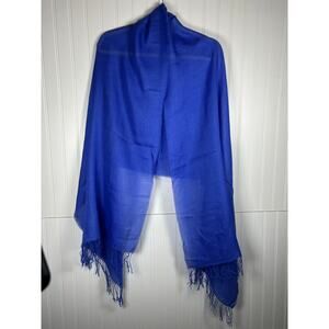 ALICIA ADAMS ALPACA SILK CLASSIC THROW royal  BLUE